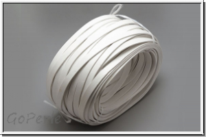Lederband, 10x2mm, eckig, wei�, Rind, 1m
