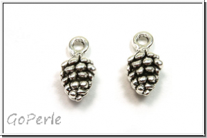 Anh�nger "Tannenzapfen", 13x7x5,5mm, antiksilberfb., Tibetsilber, 1 Stk.