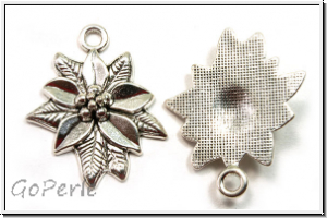 Anh�nger "Weihnachtsstern", 28x23x5mm, antiksilberfb., Metall, 1 Stk.