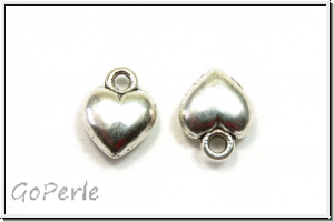Anh�nger "Herz", 11,5x9x4,5mm, antiksilberfb., Metall, 1 Stk.