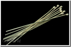 Kopfstifte "Kugel", 55/0,8mm, silberfb., 925er Silber, 1 Stk.