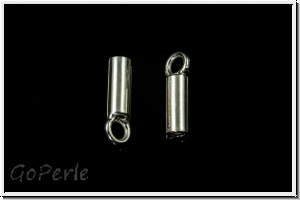 Endh�lse "einfach", 10x2,5mm, silberfb., 925er Silber, 2 Stk.
