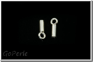 Endh�lse "einfach", 7,5x1,5mm, silberfb., 925er Silber, 2 Stk.