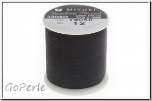 MIYUKI Beading Thread, F�delgarn, black, 1 Spule