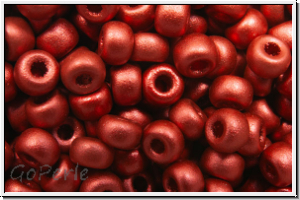 RR-08-4591, MIYUKI Rocailles, 08/0, lava red, met., satin, 10g