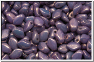 Gekko�-Beads, 3x5mm, white, op., vega luster, 50 Stk.