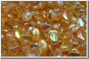 Gekko�-Beads, 3x5mm, crystal, trans., yellow AB, 50 Stk.