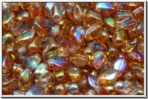Gekko�-Beads, 3x5mm, crystal, trans., brown AB, 50 Stk.