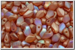 Gekko�-Beads, 3x5mm, crystal, trans., orange AB, matte, 50 Stk.
