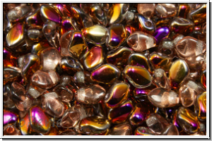 Gekko�-Beads, 3x5mm, crystal, trans., half sliperit, 50 Stk.