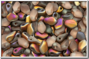 Gekko�-Beads, 3x5mm, crystal, trans., half sliperit, matte, 50 Stk.