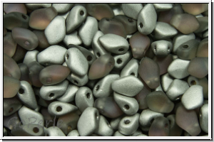 Gekko�-Beads, 3x5mm, crystal, trans., volcano, matte, 50 Stk.