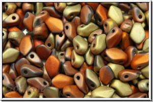 Gekko�-Beads, 3x5mm, crystal, trans., california gold rush, matte, 50 Stk.