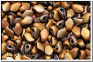 Gekko�-Beads, 3x5mm, crystal, trans., full capri rose, matte, 50 Stk.