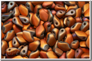 Gekko�-Beads, 3x5mm, crystal, trans., full sunset, matte, 50 Stk.