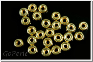 Spacer "Donut", 3,5mm, vergoldet, 925er Silber, 5 Stk.