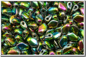 Gekko�-Beads, 3x5mm, black, op., full vitrail, 50 Stk.