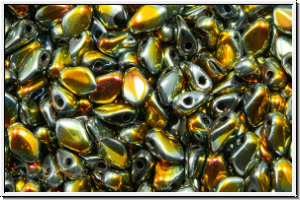Gekko�-Beads, 3x5mm, black, op., full marea, 50 Stk.