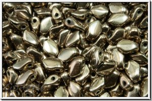 Gekko�-Beads, 3x5mm, black, op., full argentic, 50 Stk.