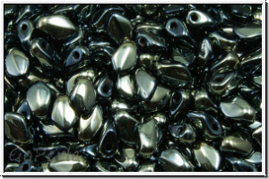 Gekko�-Beads, 3x5mm, black, op., full honey luster, 50 Stk.