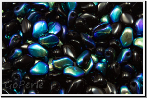 Gekko�-Beads, 3x5mm, black, op., AB, 50 Stk.