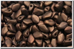 Gekko�-Beads, 3x5mm, black, op., lila vega luster, matte, 50 Stk.