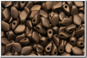 Gekko�-Beads, 3x5mm, brown, met., antique, 50 Stk.