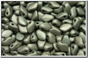 Gekko�-Beads, 3x5mm, black, op., full chrome, matte, 50 Stk.