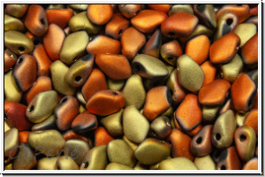 Gekko�-Beads, 3x5mm, black, op., california gold rush, matte, 50 Stk.