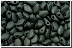 Gekko�-Beads, 3x5mm, black, op., matte, 50 Stk.