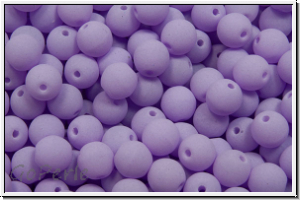 b�hm. Glasperle, rund, 4mm, white, alabaster, soft violet neon, 50 Stk.