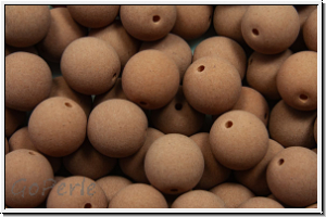 b�hm. Glasperle, rund, 6mm, white, alabaster, soft cocoa neon, 25 Stk.