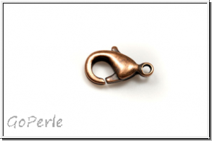 Karabiner "glatt", 12x6mm, kupferfb., Messing, 1 Stk.