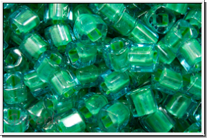 TC-03-0954, TOHO Cubes, 3mm, aqua, trans., lime-ld., 10g