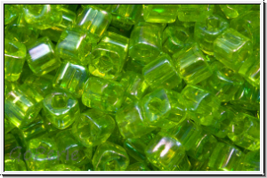 TC-03-0164, TOHO Cubes, 3mm, green, lime, trans., AB, 10g