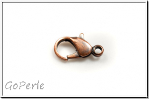 Karabiner "glatt", 12x6mm, kupferfb., Messing, 1 Stk.