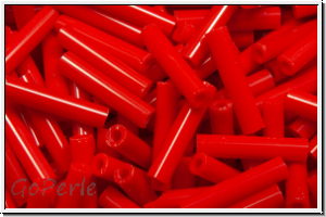 TBU-3-0045a, TOHO Bugle 3", 9mm, red, cherry, op., 10g