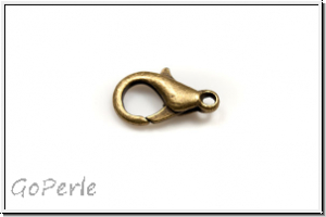Karabiner "glatt", 12x6mm, messingfb., Messing, 1 Stk.