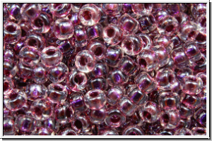 RR-11-3208, MIYUKI Rocailles, 11/0, crystal, trans., magic purple/cranberry-ld., 10g