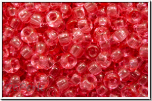 RR-11-1308, MIYUKI Rocailles, 11/0, crystal, trans., bubble gum pink dyed, 10g