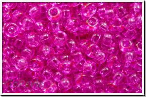 RR-11-1309, MIYUKI Rocailles, 11/0, crystal, trans., magenta dyed, 10g