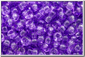 RR-11-1313, MIYUKI Rocailles, 11/0, crystal, trans., blue violet dyed, 10g