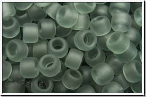 R-08-0009bf, TOHO Rocailles, 08/0, black diamond, trans., matte, 10g