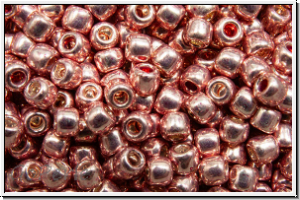 R-11-0552, TOHO Rocailles, 11/0, rose, vintage, met., galv., 10g