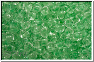 R-11-2722, TOHO Rocailles, 11/0, crystal, trans., mint-ld., glow in the dark, 10g