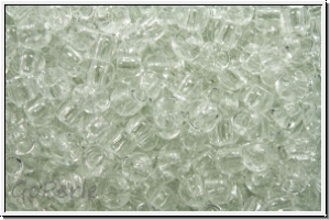 R-11-2701, TOHO Rocailles, 11/0, crystal, trans., blue- ld., glow in the dark, 10g