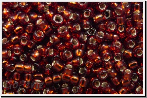 R-15-0025d, TOHO Rocailles, 15/0, garnet, trans., silver-ld., 5g