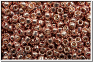 R-15-0552, TOHO Rocailles, 15/0, rose, vintage, galv., met., 5g
