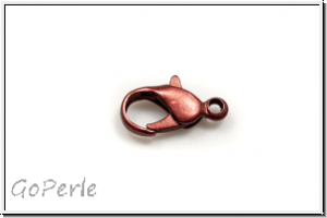 Karabiner "glatt", 12x6mm, rotkupferfb., Messing, 1 Stk.