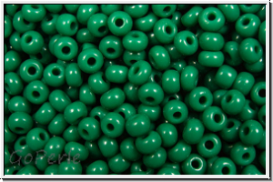 PR-11-53240, PRECIOSA Rocailles, 11/0, green, jade, dk., op., 20g